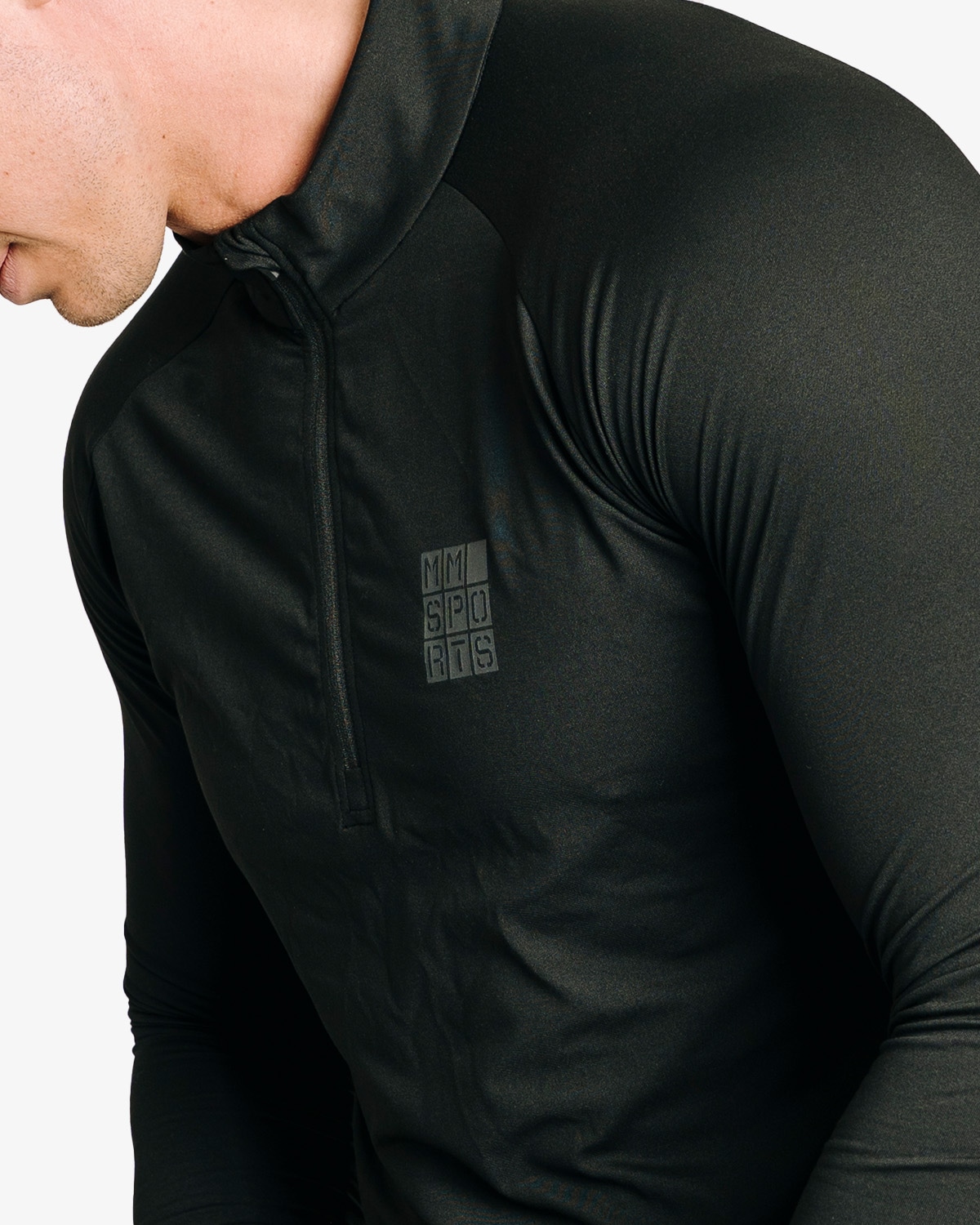 MM Sports Half Zip Shirt, Black | MM Sports